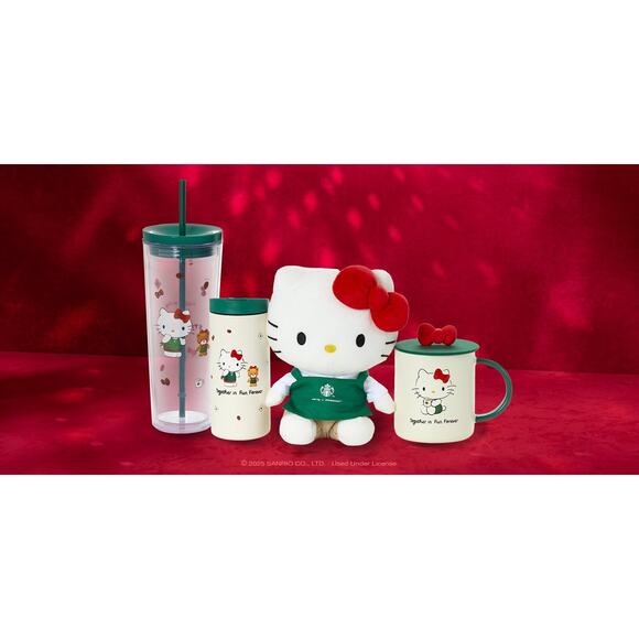 Starbucks x Hello Kitty Barista Bear Plush LIMITED EDITION SHIPS TODAY WITH GIFT - Picture 7 of 9